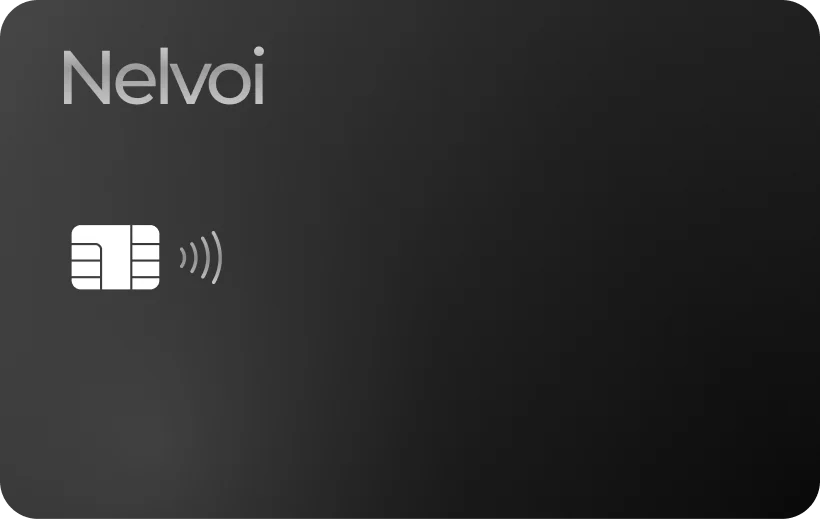 NELVOI physical card for ATM withdrawals and in-store payments