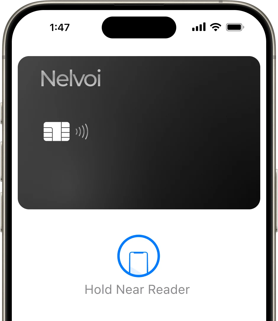 NELVOI card added to Apple Pay